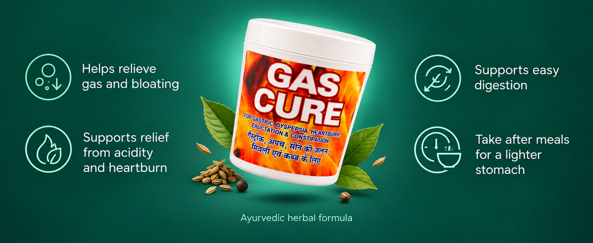 Gas Cure Ayurvedic Powder for Gas & Acidity Relief | Gopal