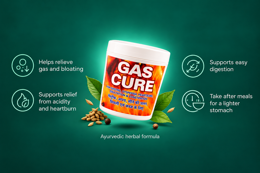 Gas Cure Ayurvedic Powder for Gas & Acidity Relief | Gopal