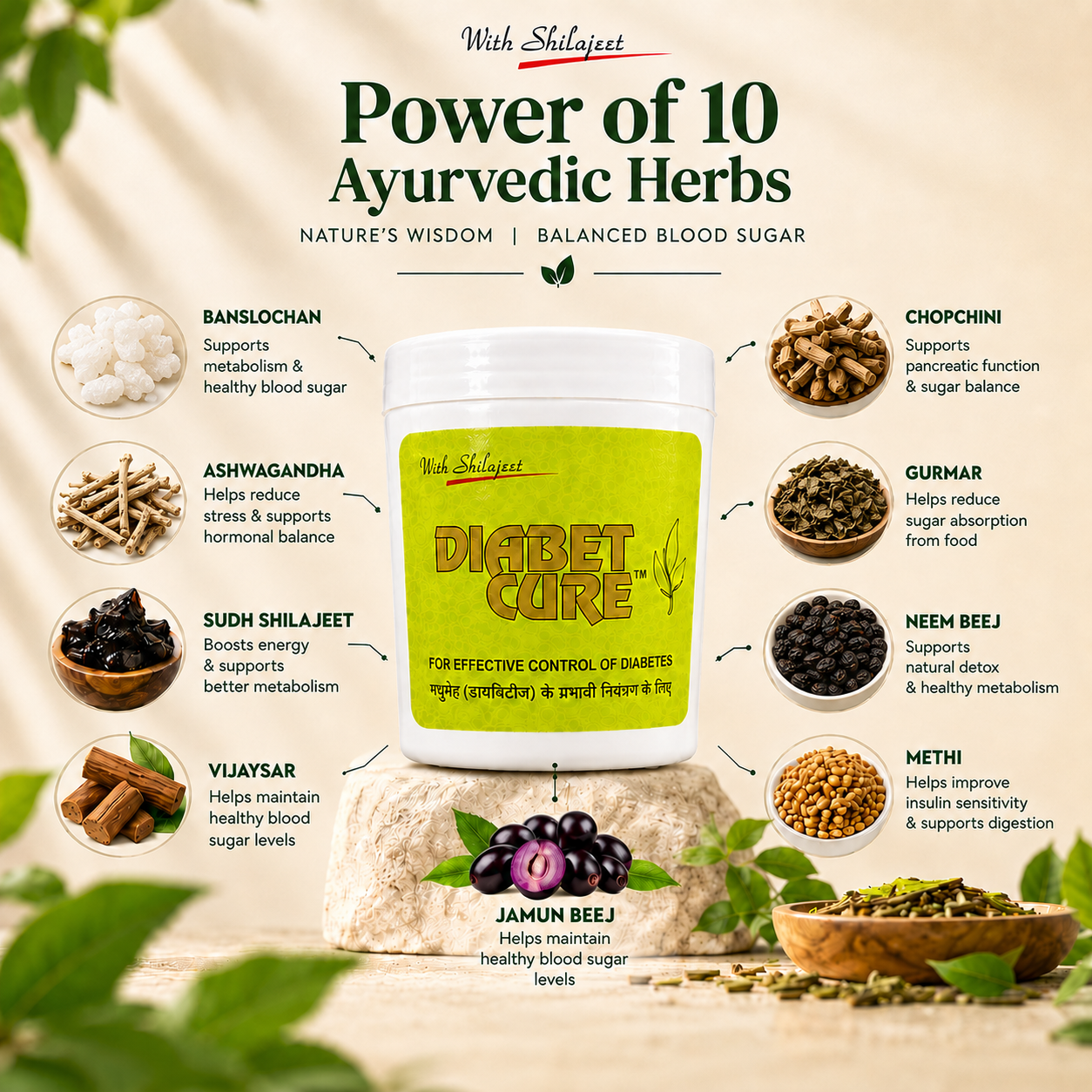 Gopal Diabet Cure Ayurvedic Herbal Supplement| (Pack of 2)