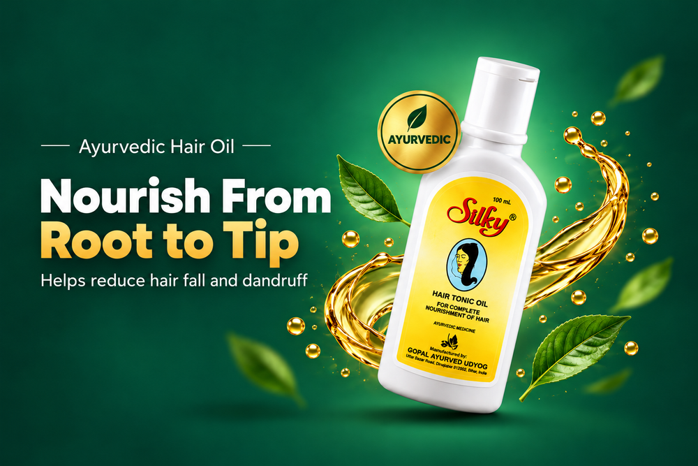 Ayurvedic Hair Oil for Hair Fall & Dandruff | Gopal Silky