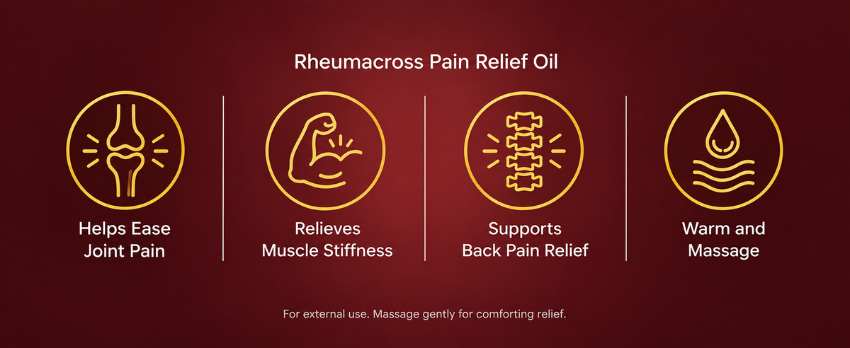 Rheumacross Ayurvedic Pain Relief Oil for Joint Pain