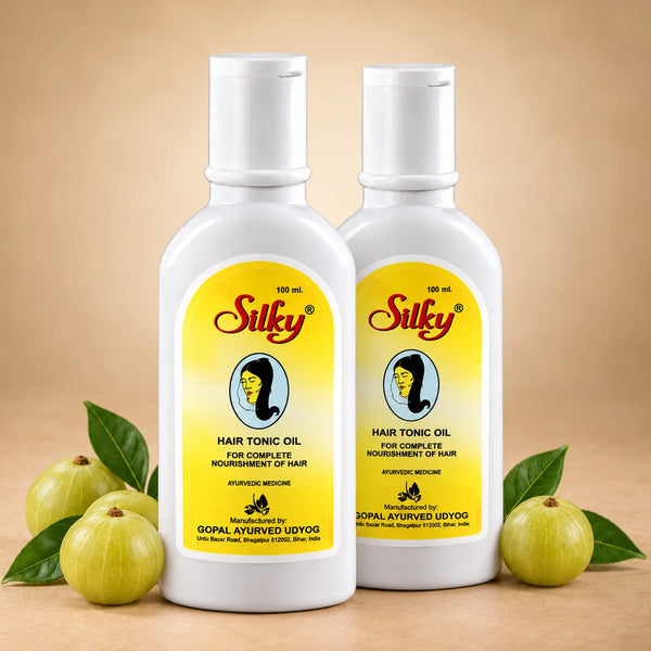 Ayurvedic Hair Oil for Hair Fall & Dandruff | Gopal Silky - Pack of 2