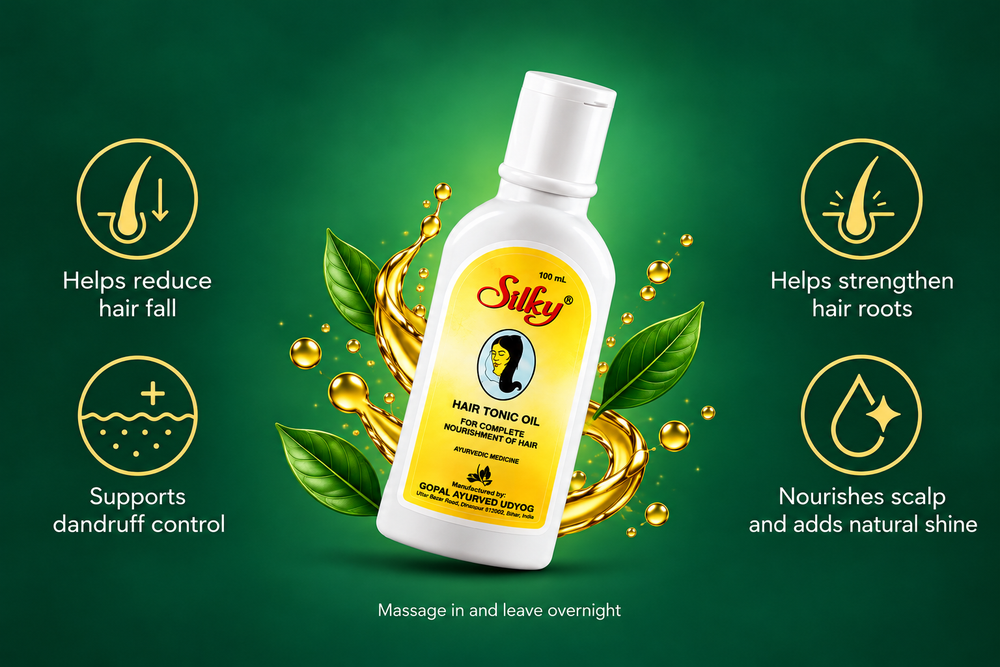 Ayurvedic Hair Oil for Hair Fall & Dandruff | Gopal Silky