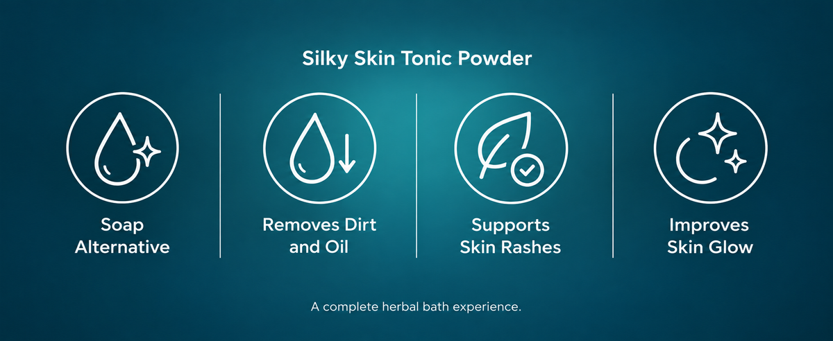 Ayurvedic Herbal Bath Powder | Gopal Silky Skin Tonic Powder