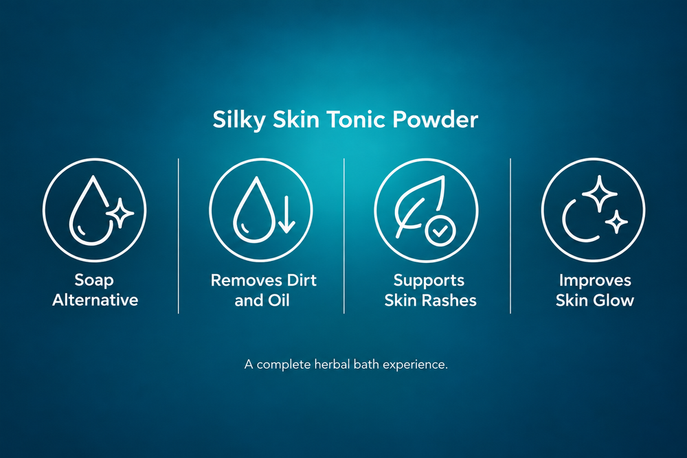 Ayurvedic Herbal Bath Powder | Gopal Silky Skin Tonic Powder