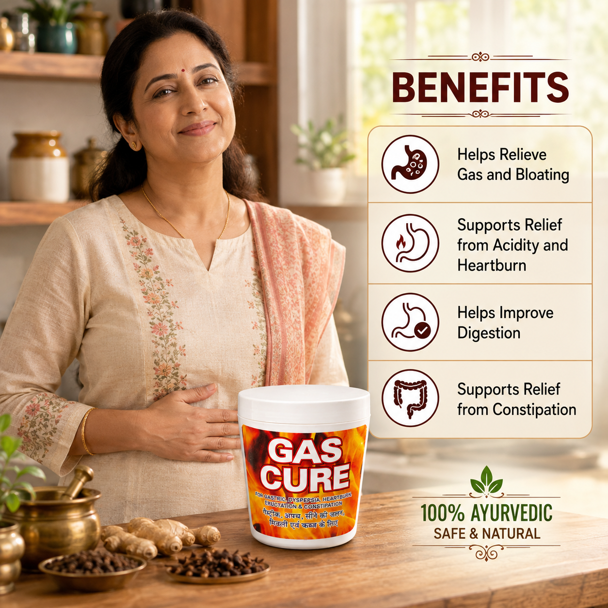 Gopal Gas Cure Ayurvedic Digestive Support Powder - Benefits