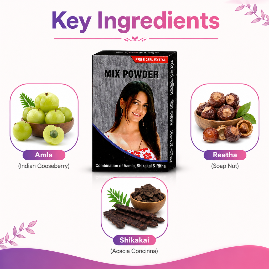 Gopal Amla Reetha Shikakai Hair Powder for Hair Fall & Dandruff Care