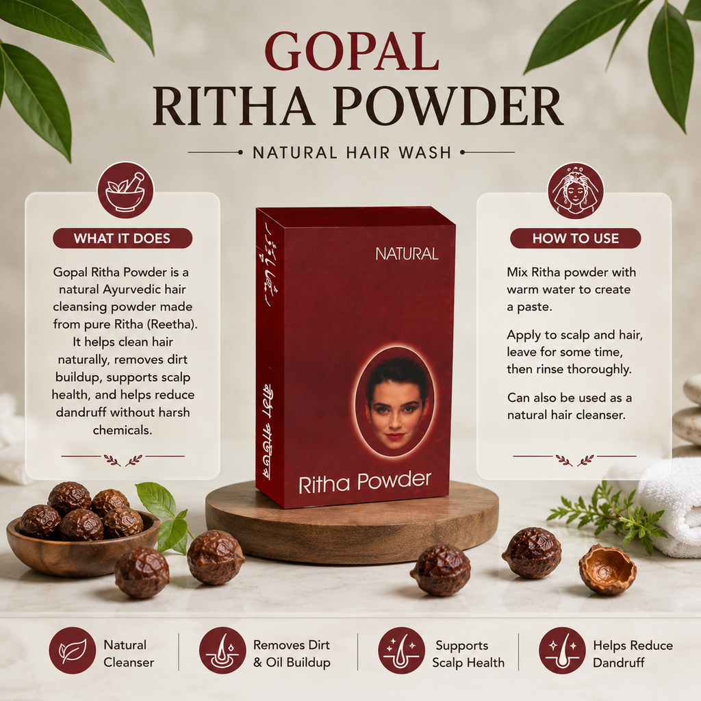 Gopal Ritha Powder for Natural Hair Wash - What It Does and How To Use