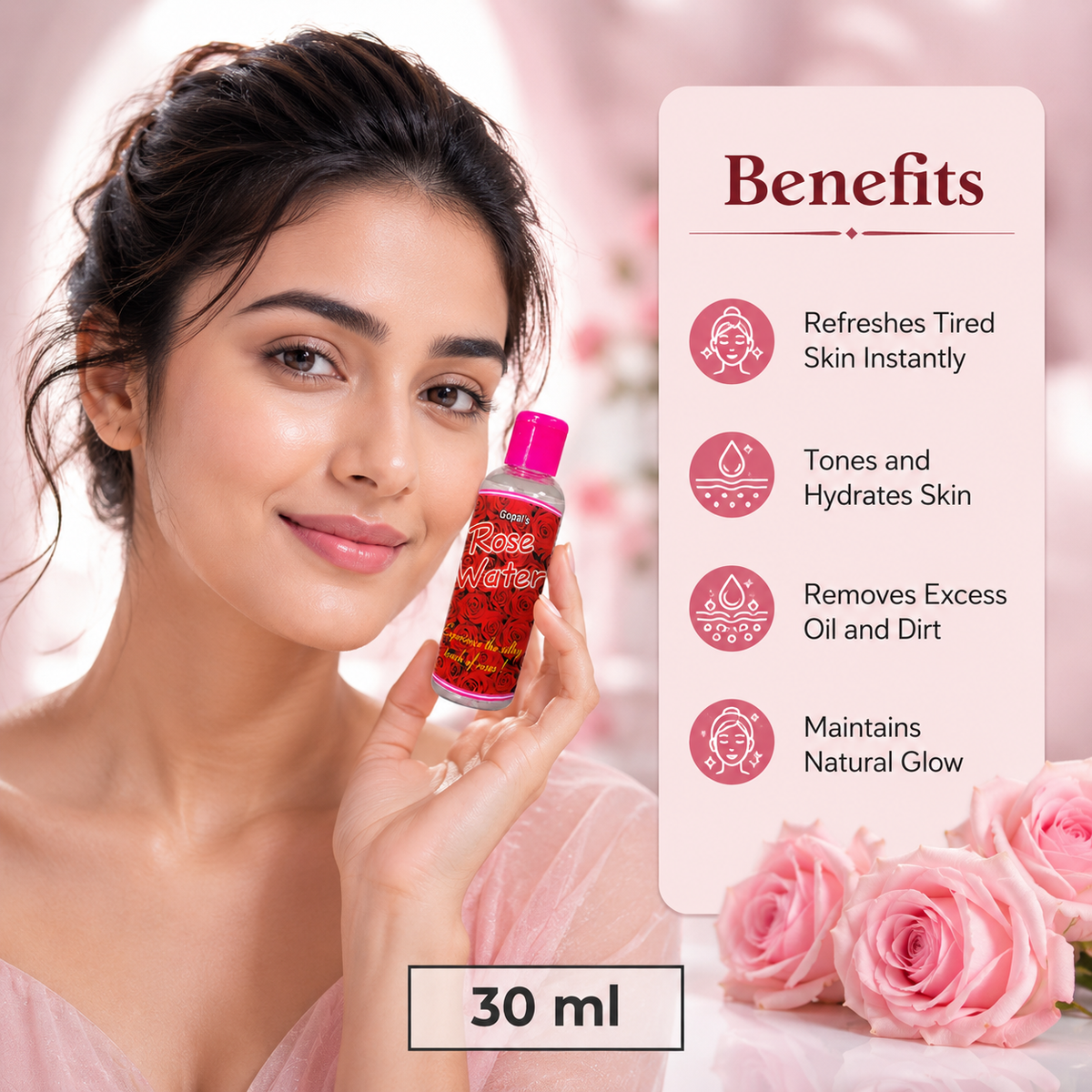 Gopal Rose Water - Benefits