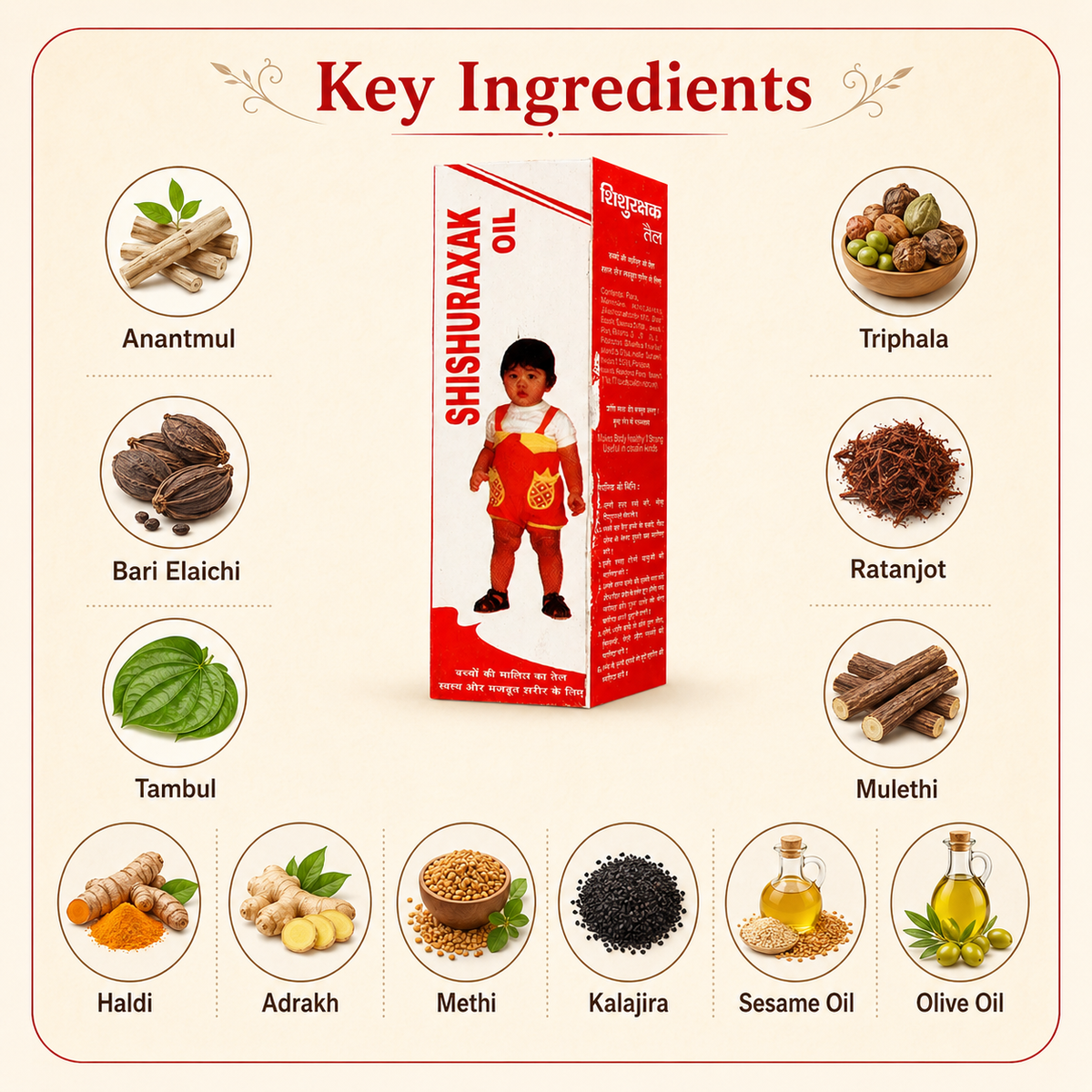 Gopal Shishurakshak Baby Massage Oil - Key Ingredients