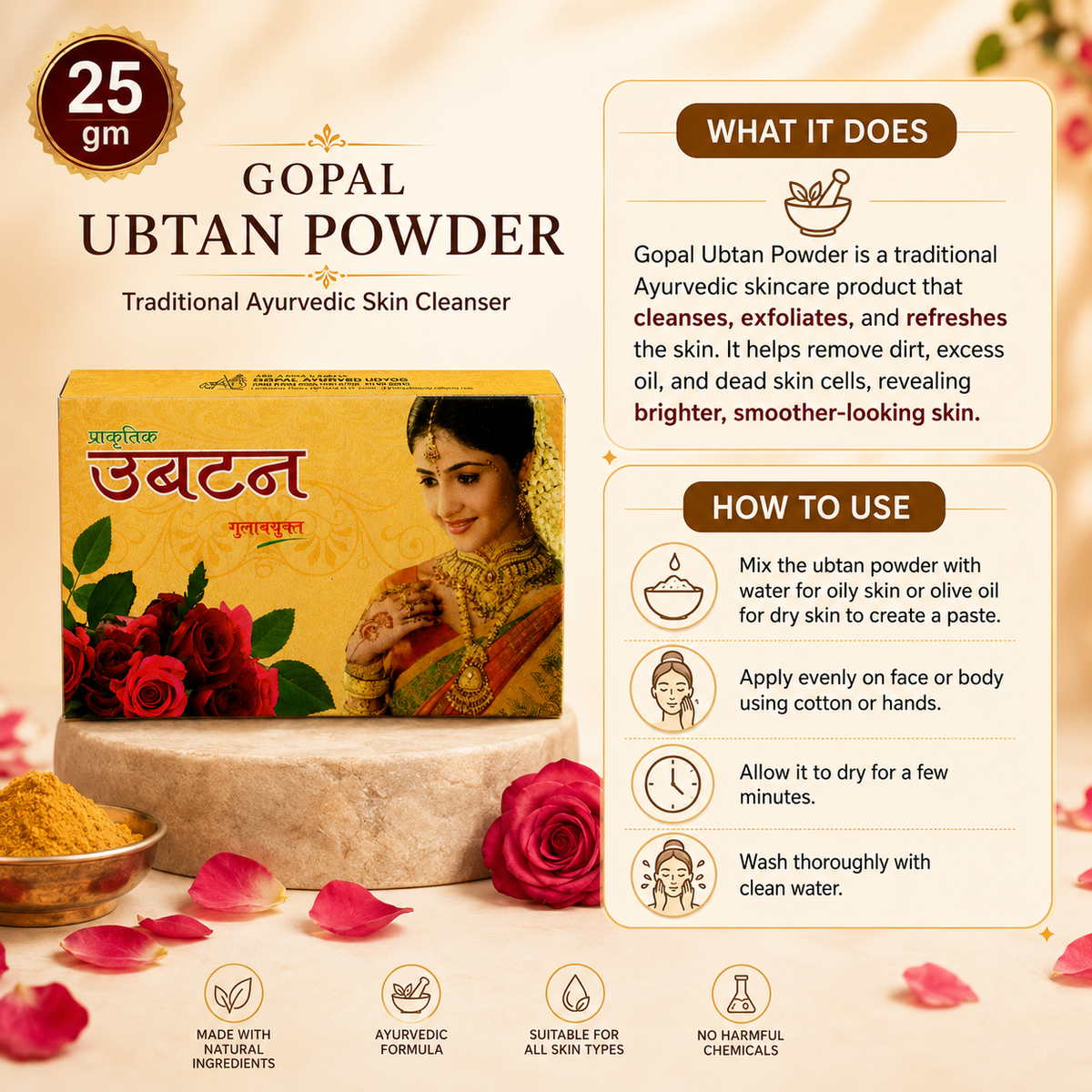 Gopal Ubtan Powder - What It Does and How To Use