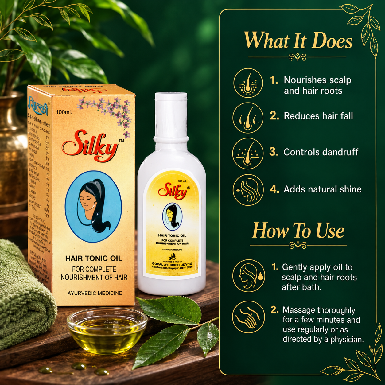 Silky Hair Tonic Oil - what it does and how to use