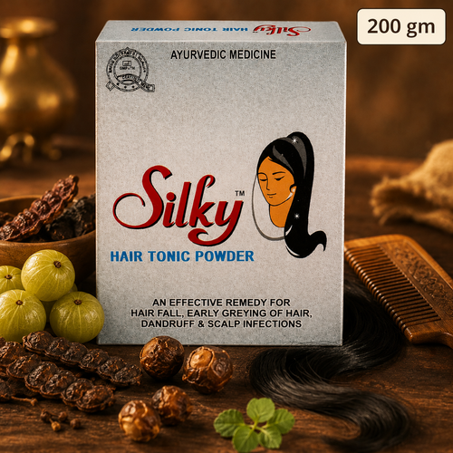 Silky Hair Tonic Powder 200gm - Ayurvedic herbal hair fall control powder